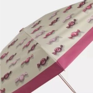 Coach UV Protection Mini Umbrella with Pink Candy Design